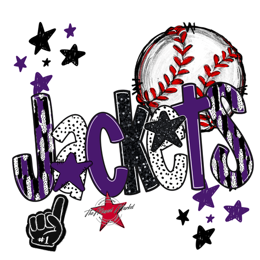 Jackets Baseball Scrape-Purple