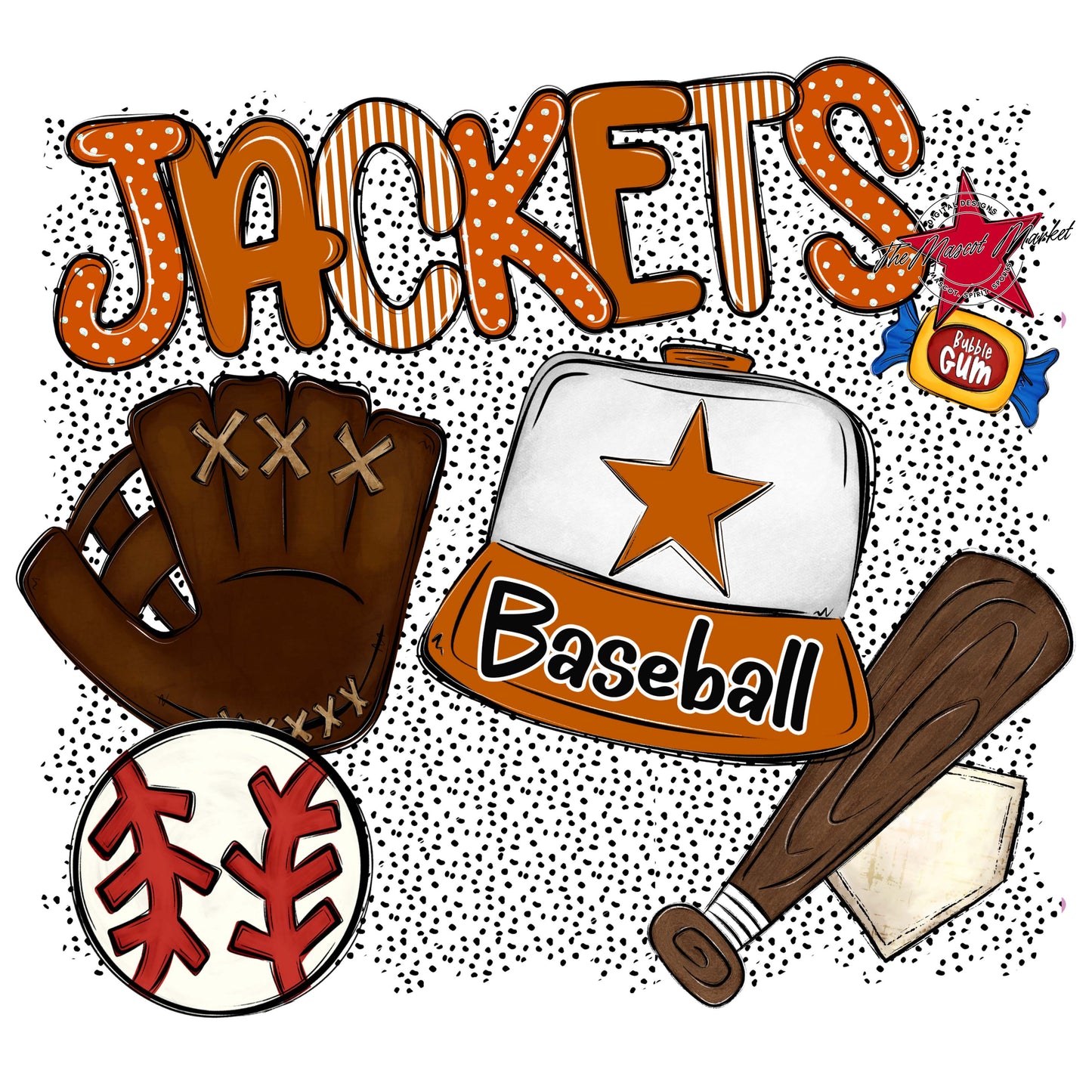 Jackets Baseball Spirit-Burnt Orange