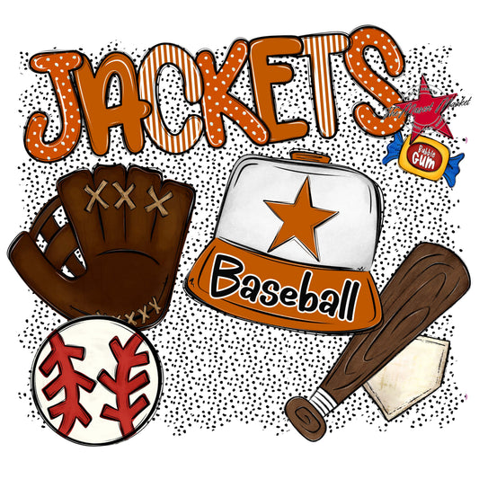 Jackets Baseball Spirit-Burnt Orange
