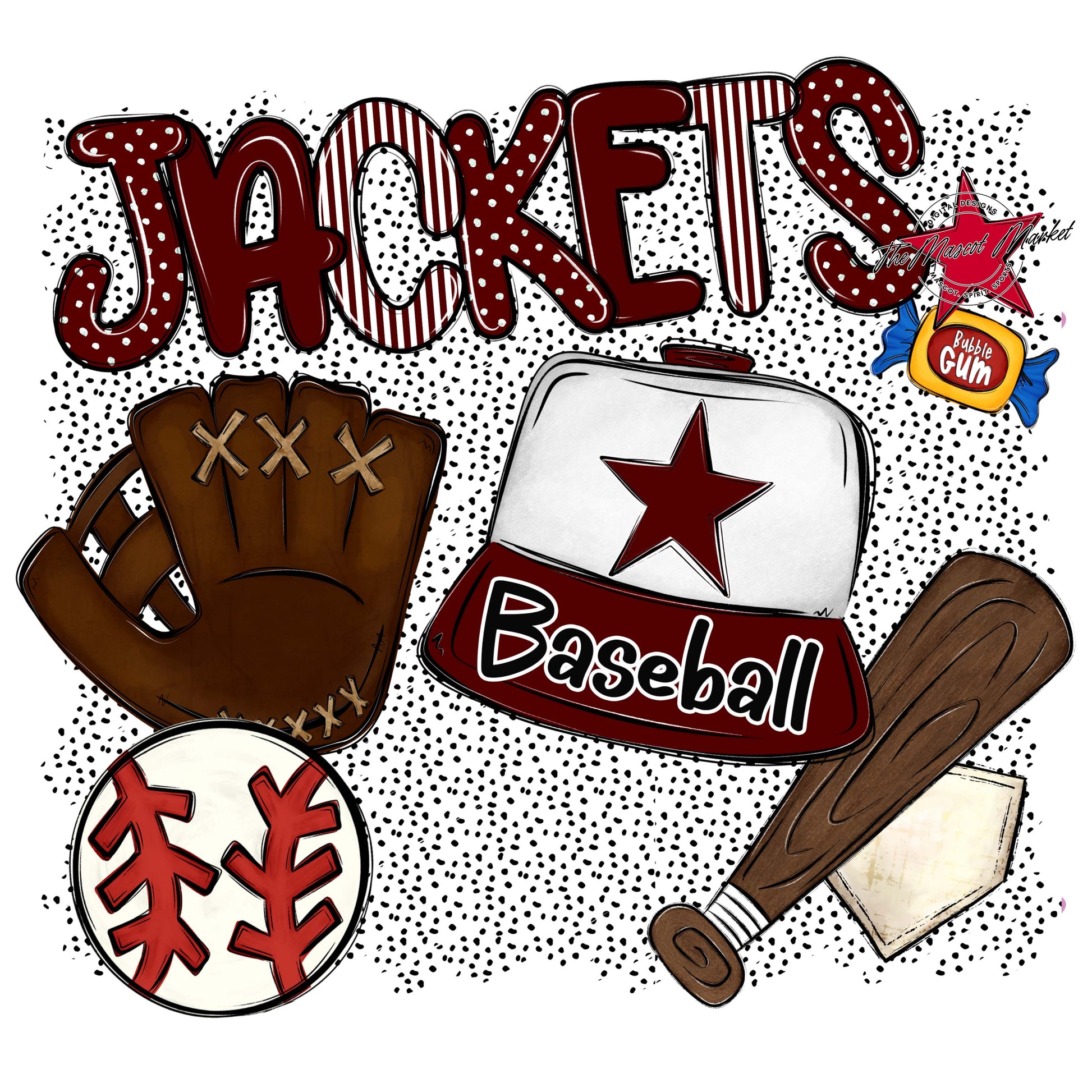 Jackets Baseball Spirit-Maroon