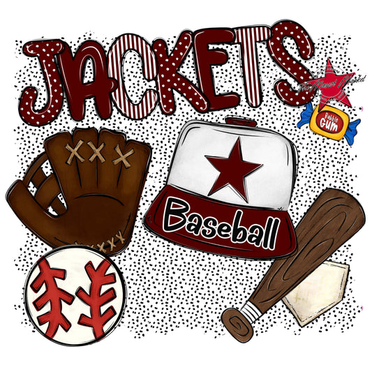 Jackets Baseball Spirit-Maroon