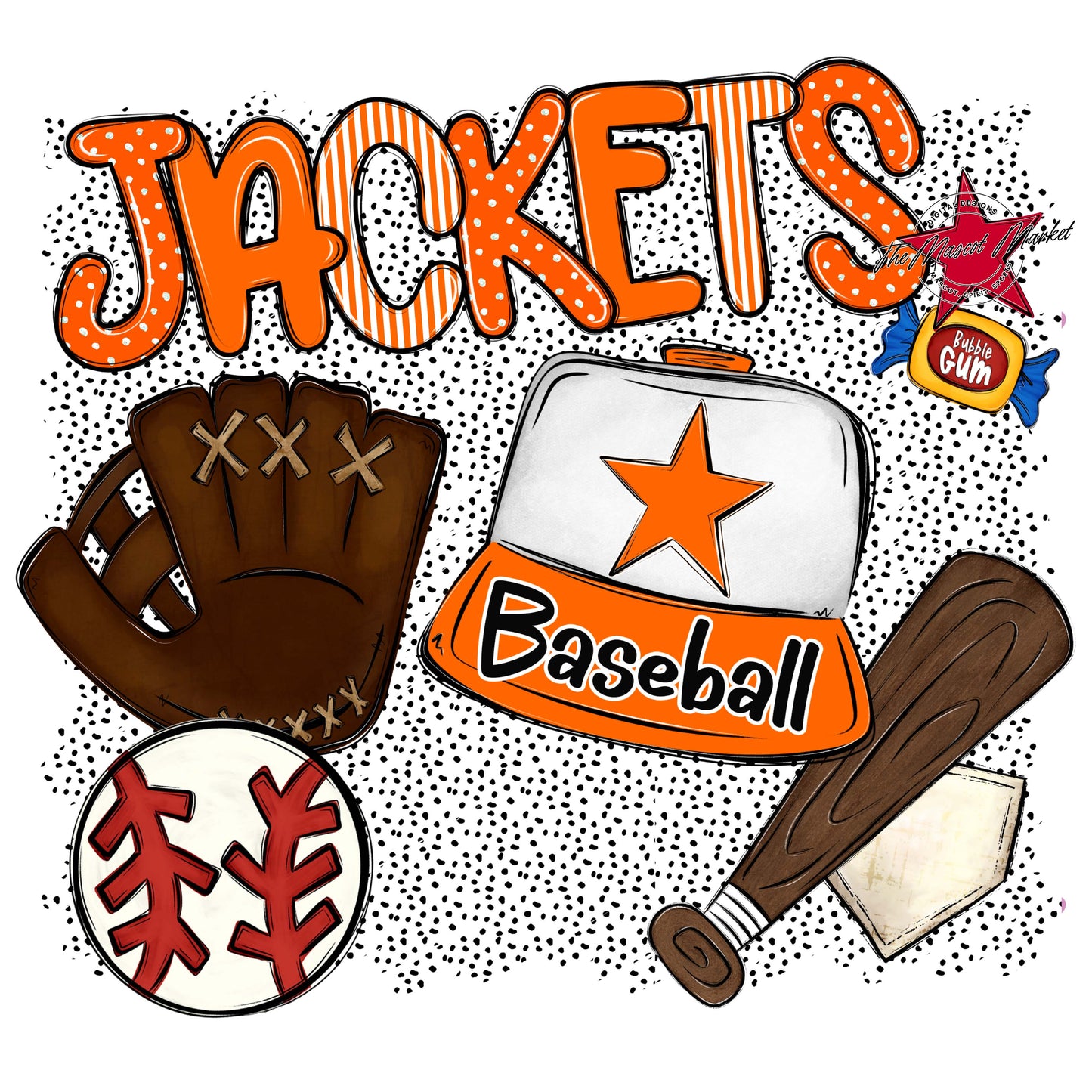 Jackets Baseball Spirit-Orange