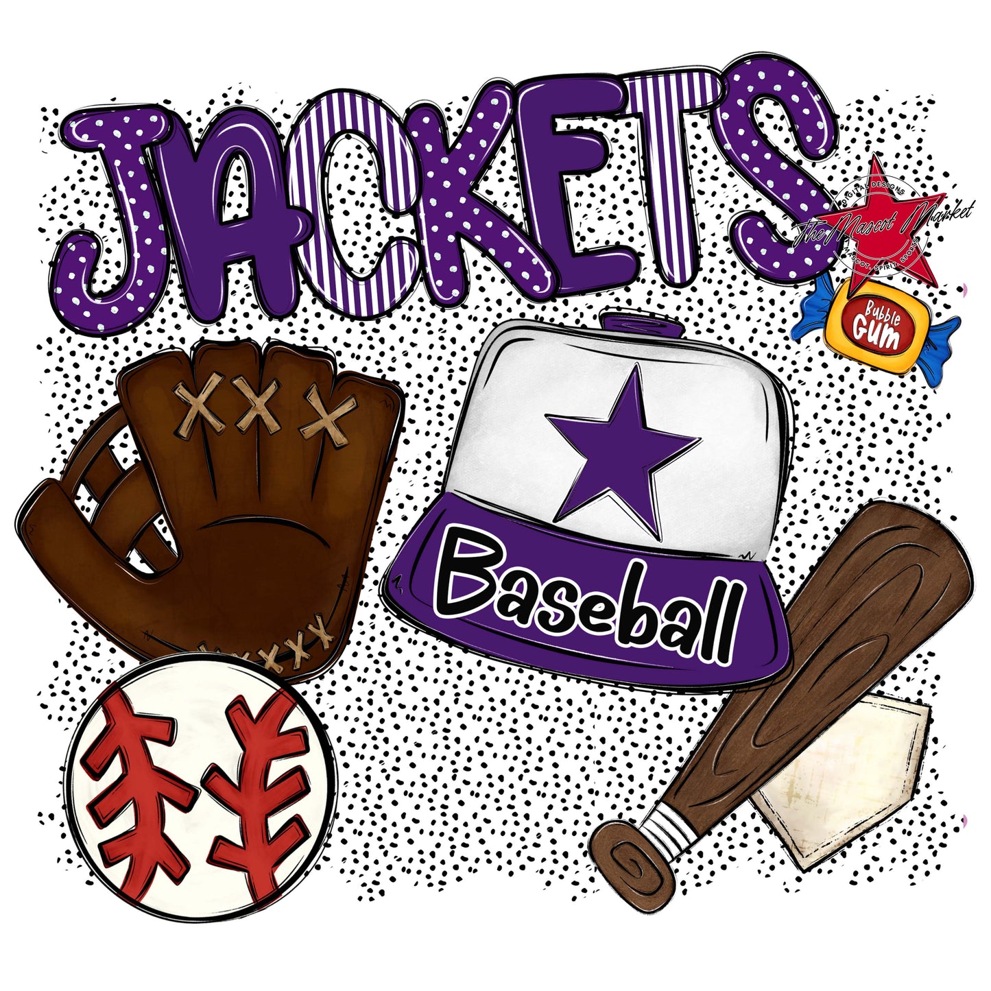 Jackets Baseball Spirit-Purple