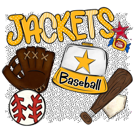 Jackets Baseball Spirit-Yellow