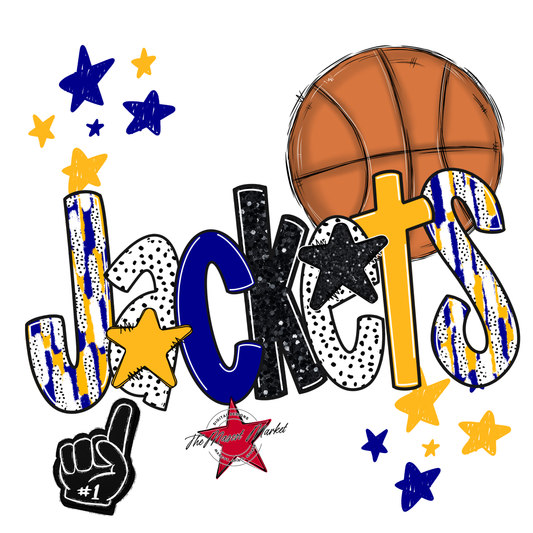 Jackets Basketball Scrape-Blue-Yellow