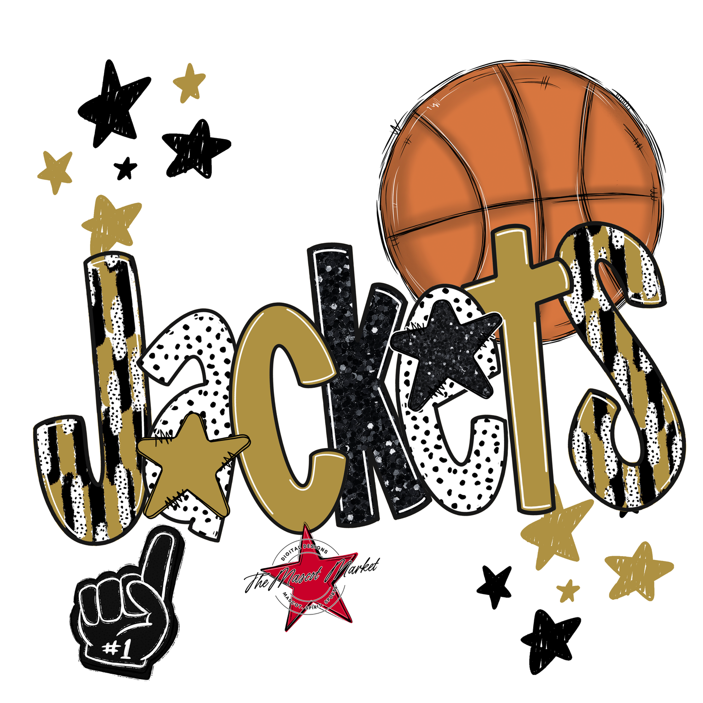 Jackets Basketball Scrape-Gold