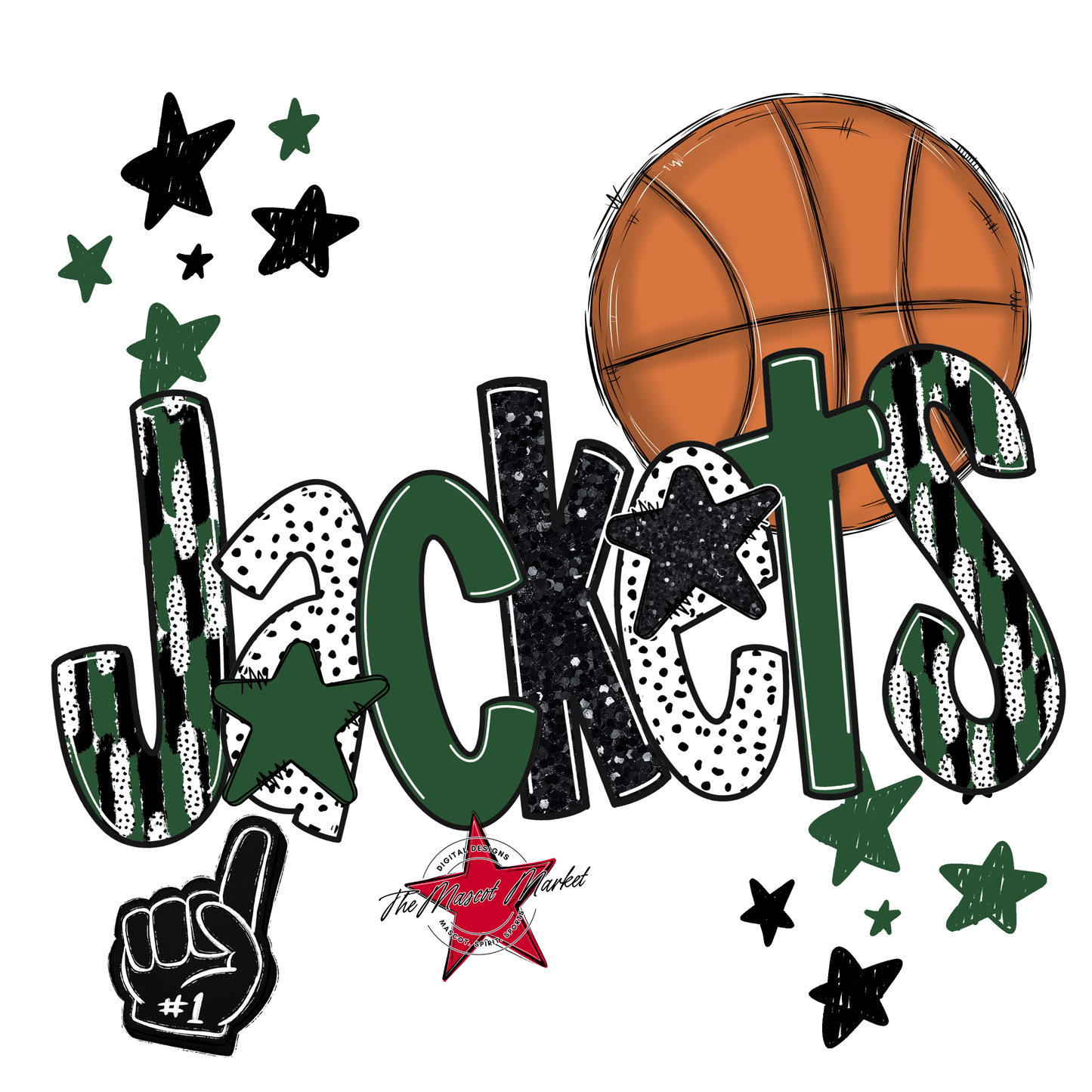 Jackets Basketball Scrape-Green