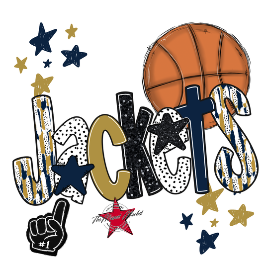 Jackets Basketball Scrape-Navy-Gold