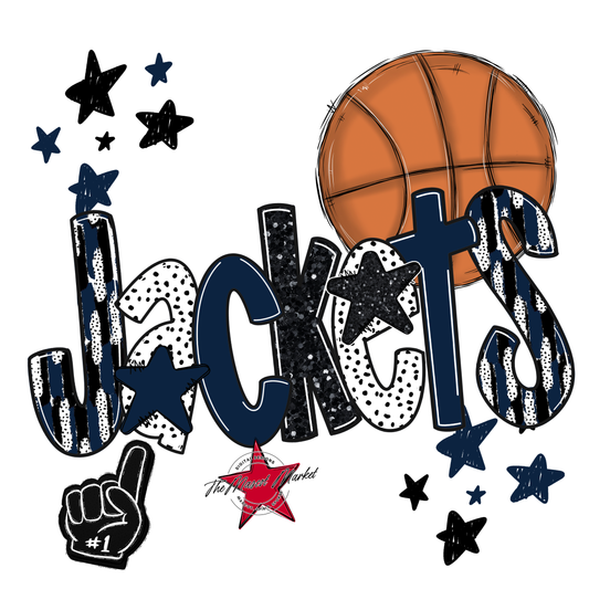 Jackets Basketball Scrape-Navy