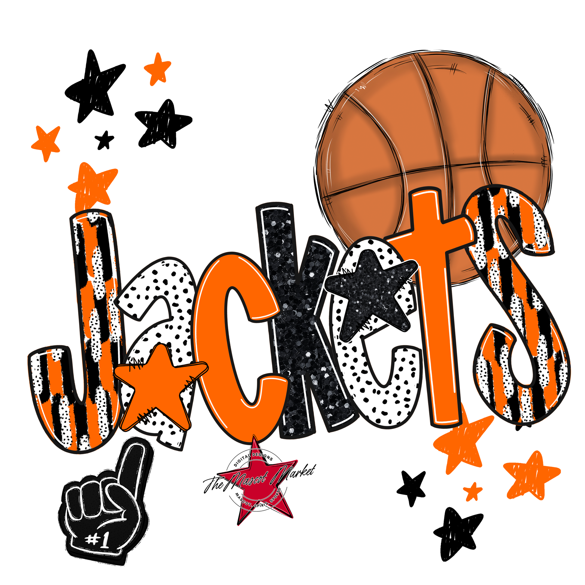 Jackets Basketball Scrape-Orange