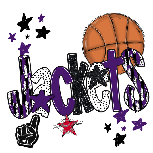 Jackets Basketball Scrape-Purple