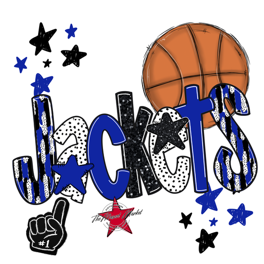 Jackets Basketball Scrape-Royal Blue