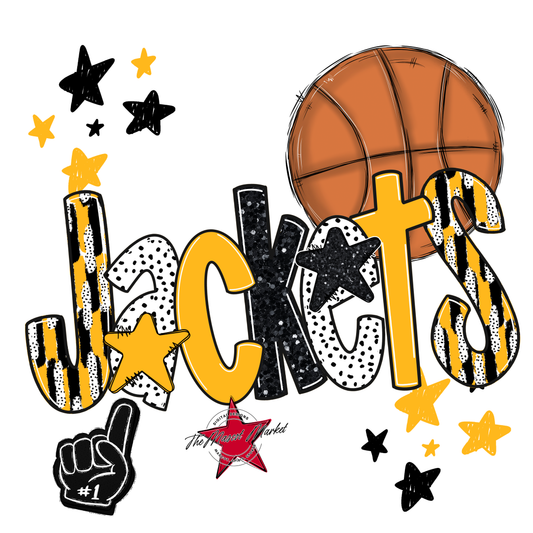 Jackets Basketball Scrape-Yellow