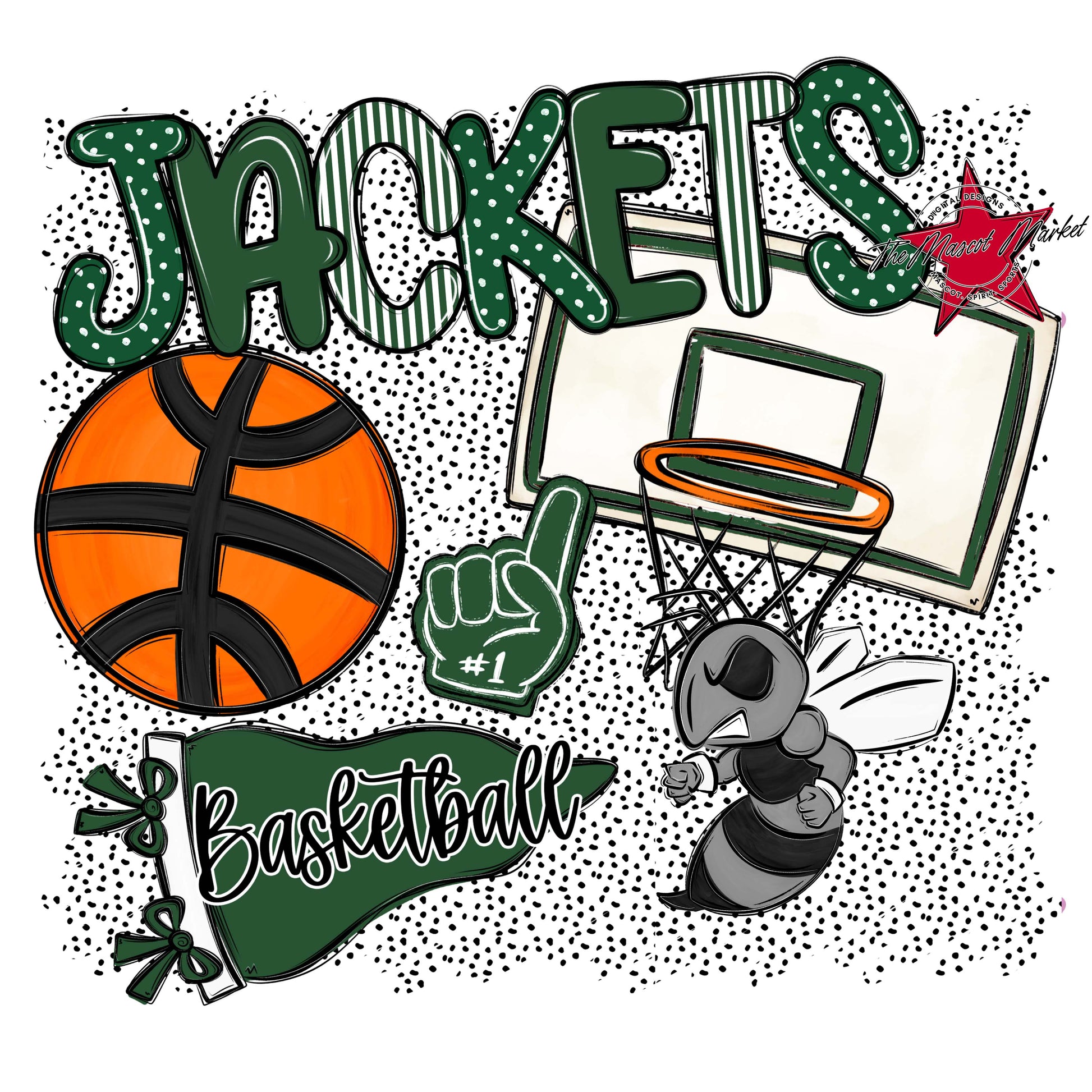 Jackets Basketball Spirit-Green