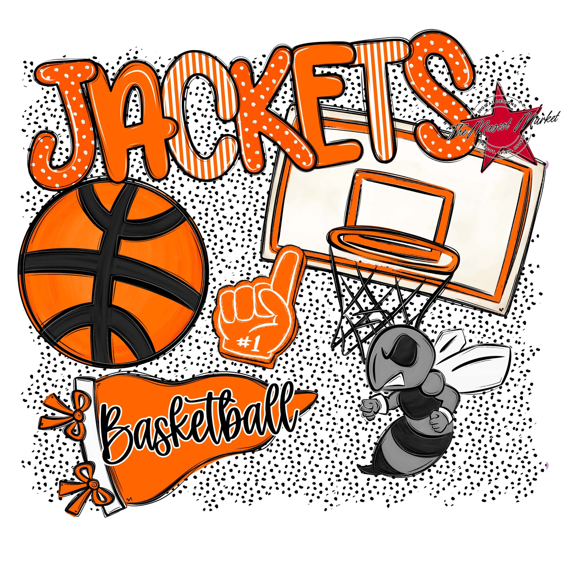 Jackets Basketball Spirit-Orange