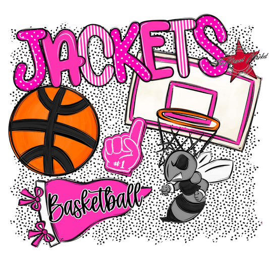 Jackets Basketball Spirit-Pink
