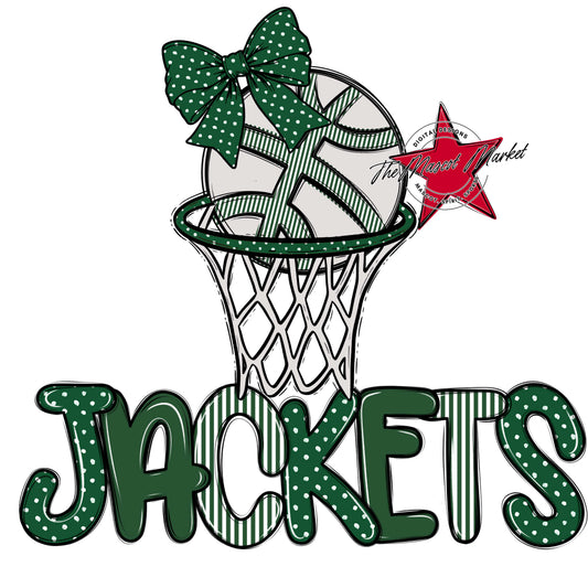 Jackets Basketball Spirit Design-Green