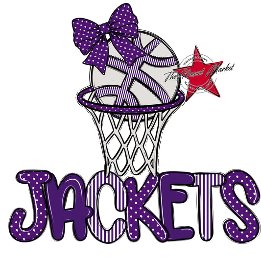 Jackets Basketball Spirit Design-Purple