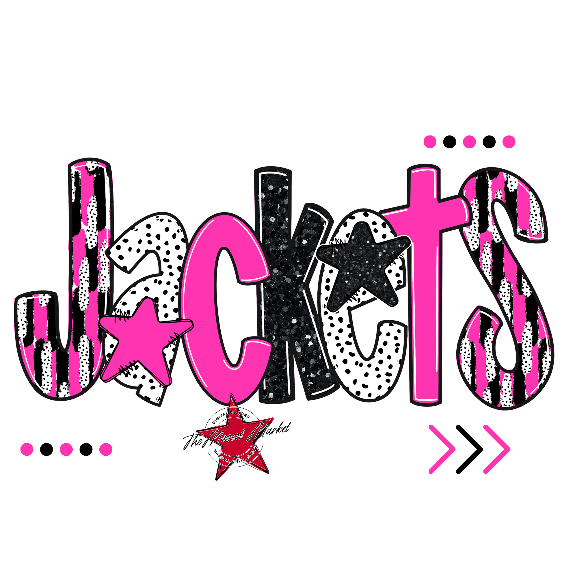 Jackets Brushstroke Alpha w Arrows-Pink