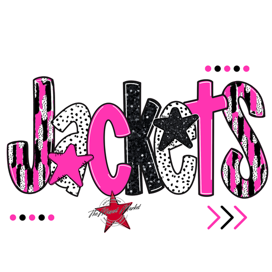 Jackets Brushstroke Alpha w Arrows-Pink