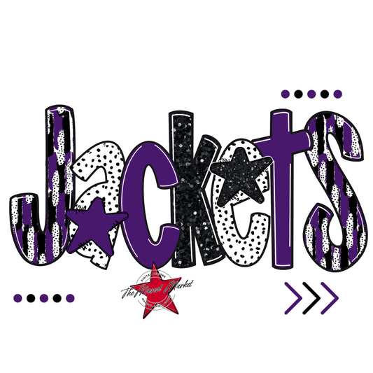 Jackets Brushstroke Alpha w Arrows-Purple