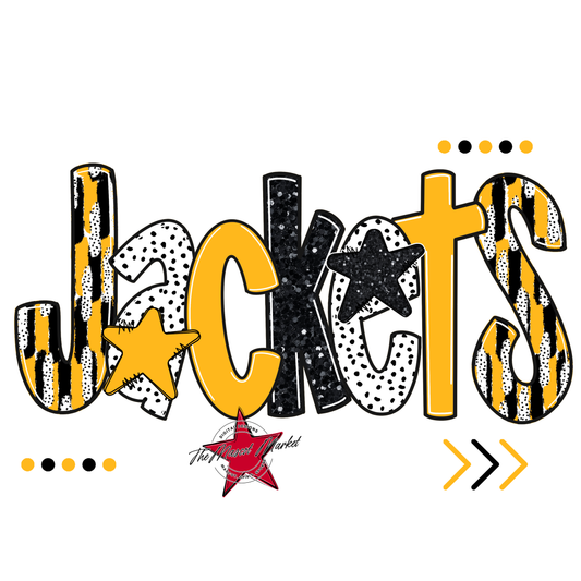 Jackets Brushstroke Alpha w Arrows-Yellow