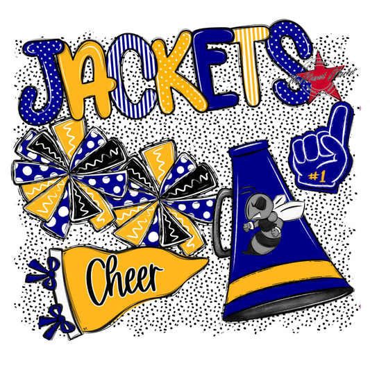 Jackets Cheer Spirit-Blue & Yellow