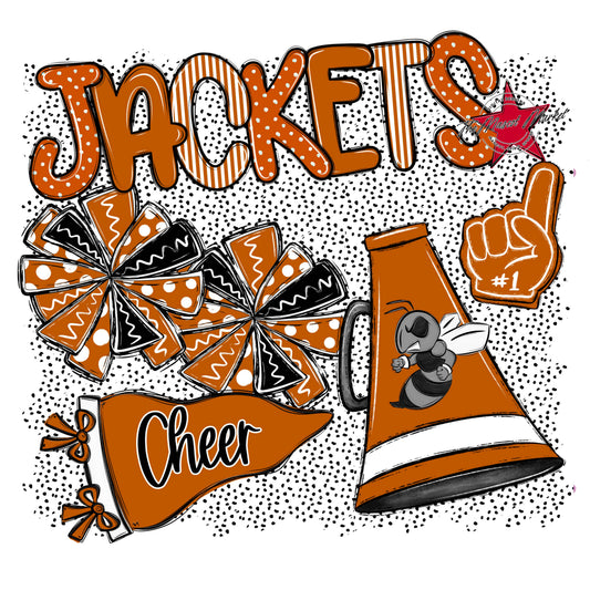 Jackets Cheer Spirit-Burnt Orange