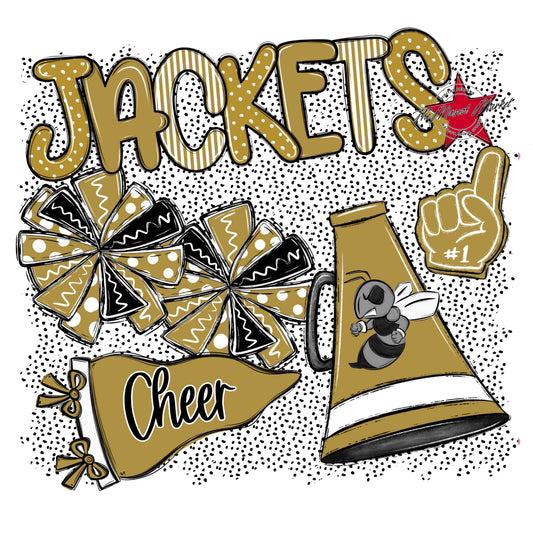 Jackets Cheer Spirit-Gold