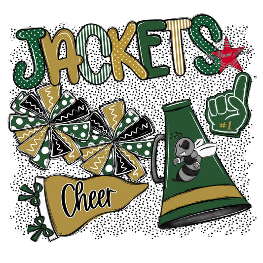 Jackets Cheer Spirit-Green & Gold