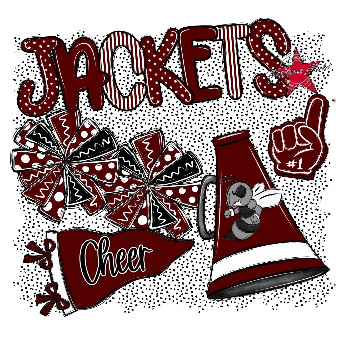 Jackets Cheer Spirit-Maroon