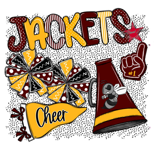 Jackets Cheer Spirit-Maroon & Yellow