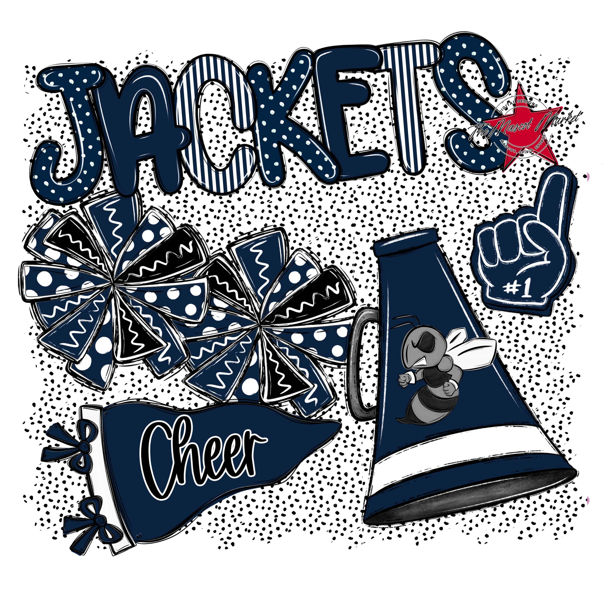 Jackets Cheer Spirit-Navy