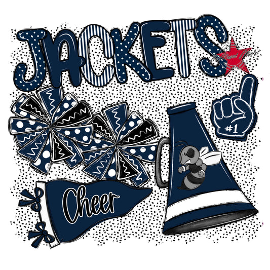 Jackets Cheer Spirit-Navy