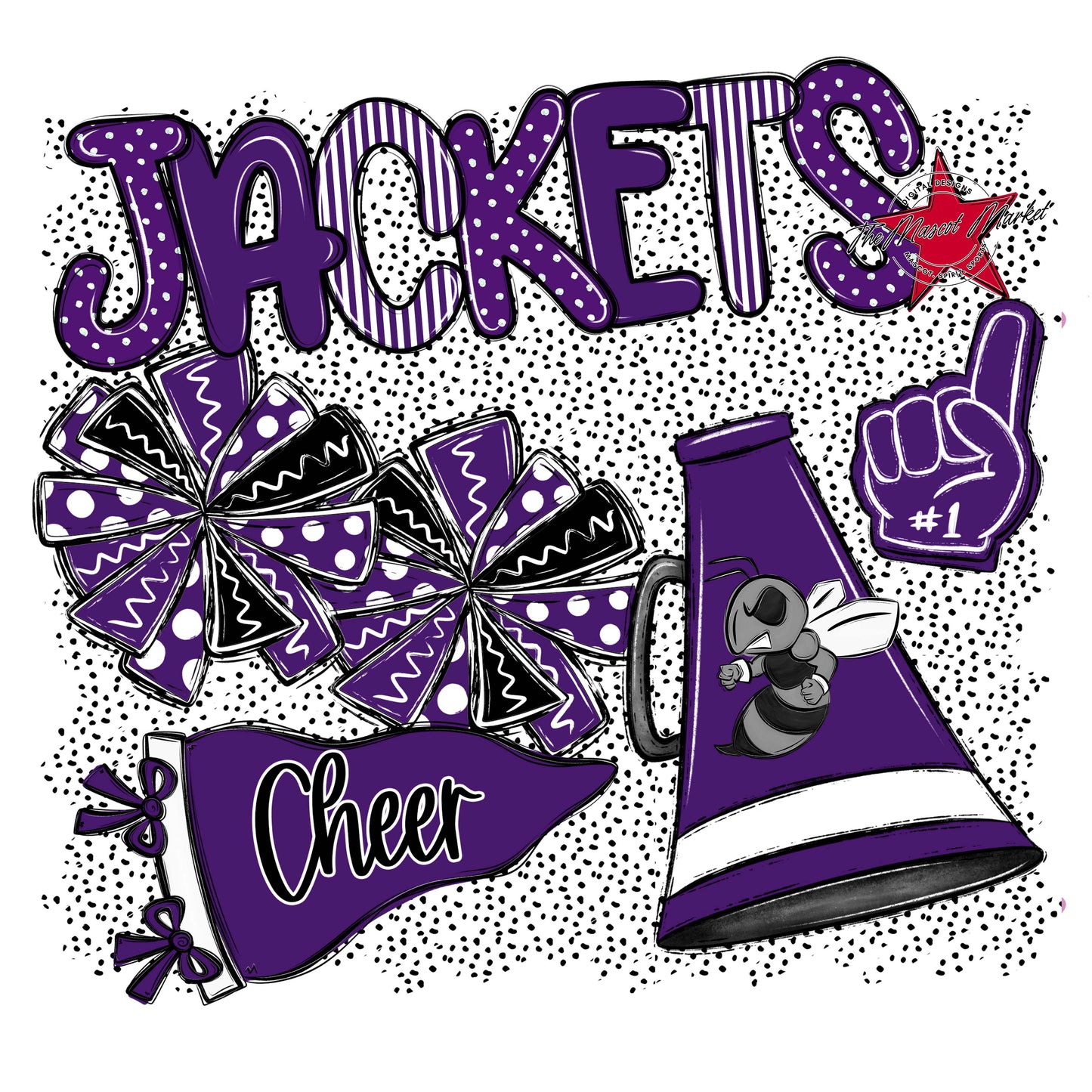 Jackets Cheer Spirit-Purple