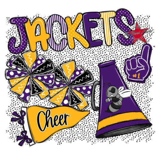 Jackets Cheer Spirit-Purple & Yellow