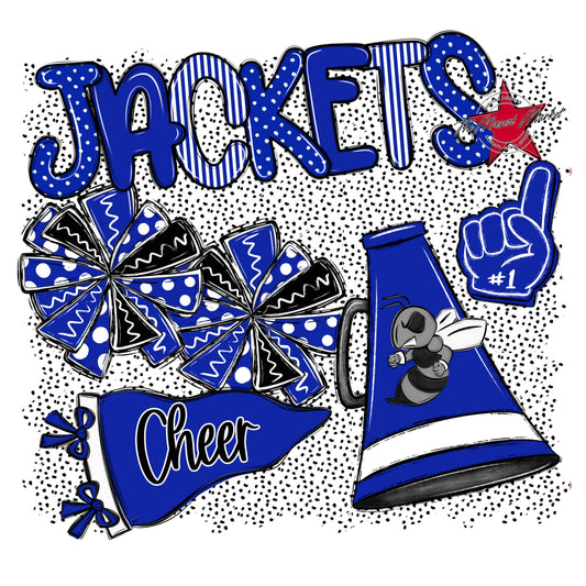 Jackets Cheer Spirit-Royal Blue