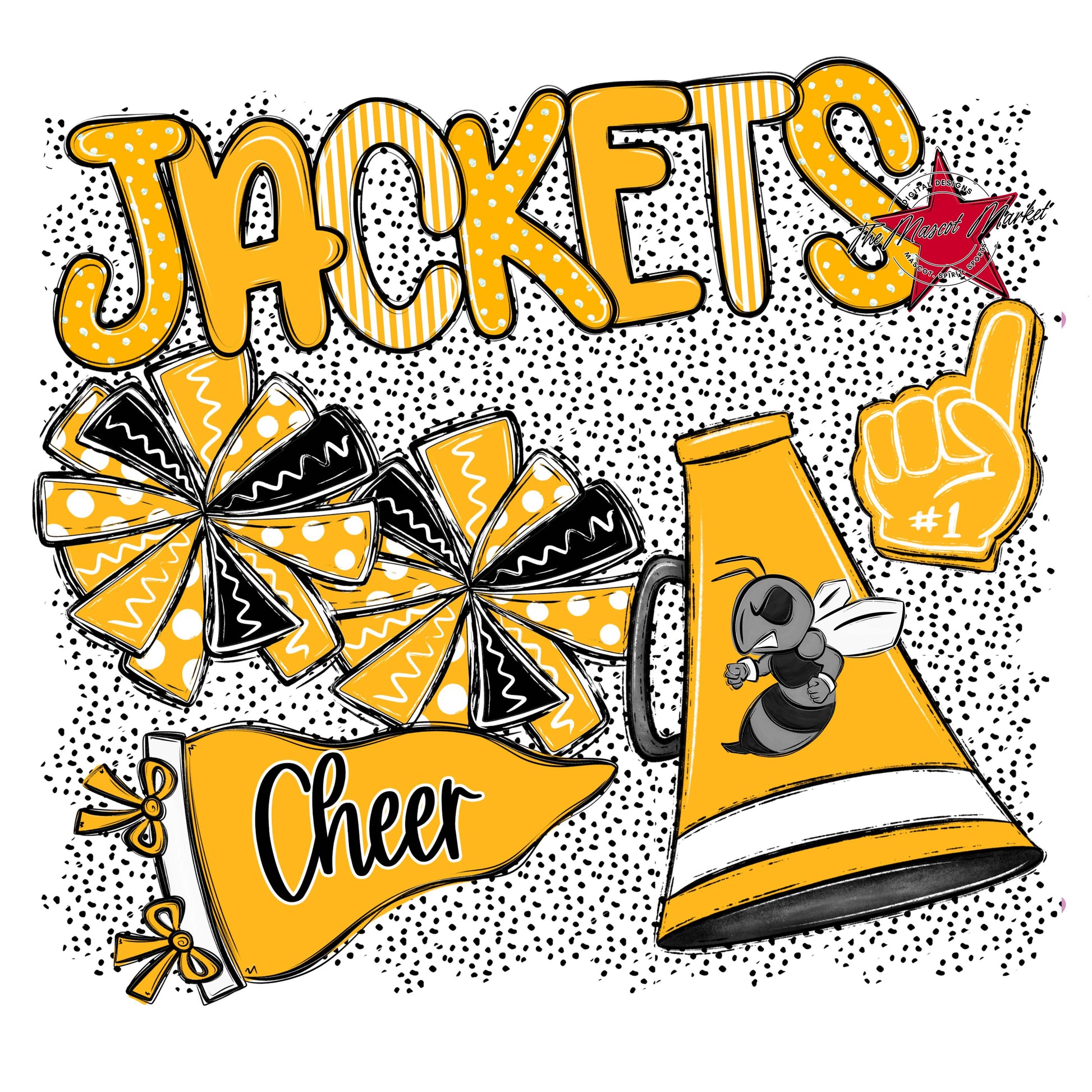 Jackets Cheer Spirit-Yellow