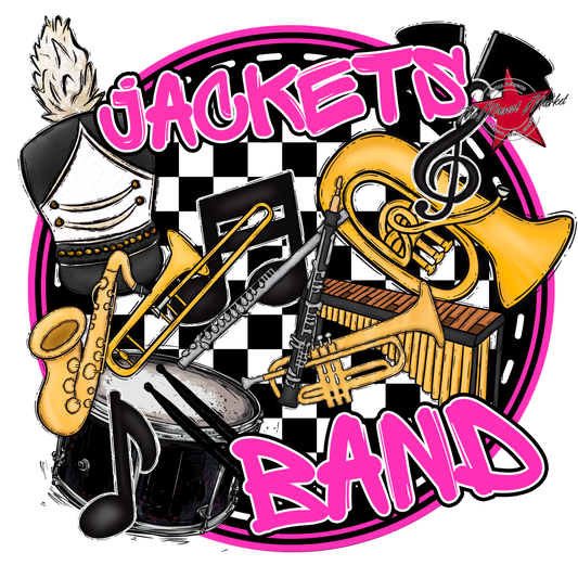 Jackets Circle Band Design-Pink