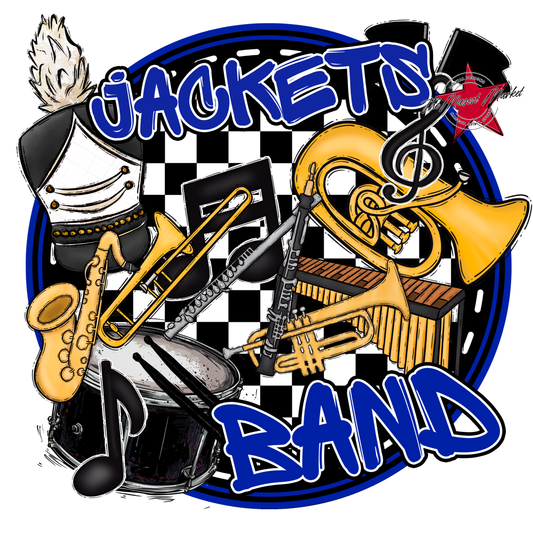 Jackets Circle Band Design-Royal Blue
