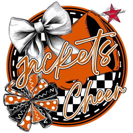 Jackets Circle Cheer Design-Burnt Orange
