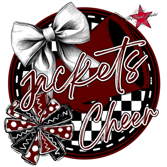 Jackets Circle Cheer Design-Maroon