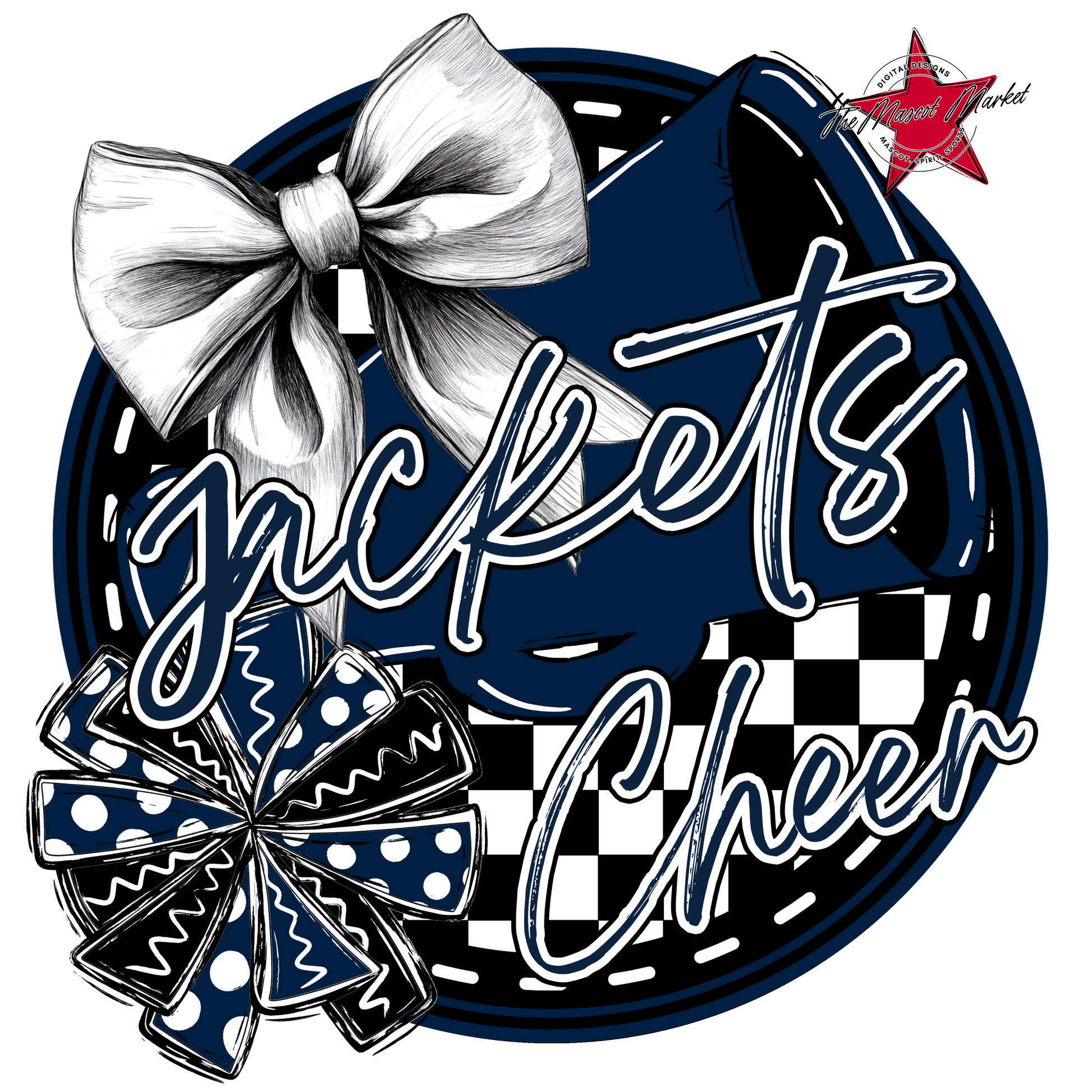 Jackets Circle Cheer Design-Navy