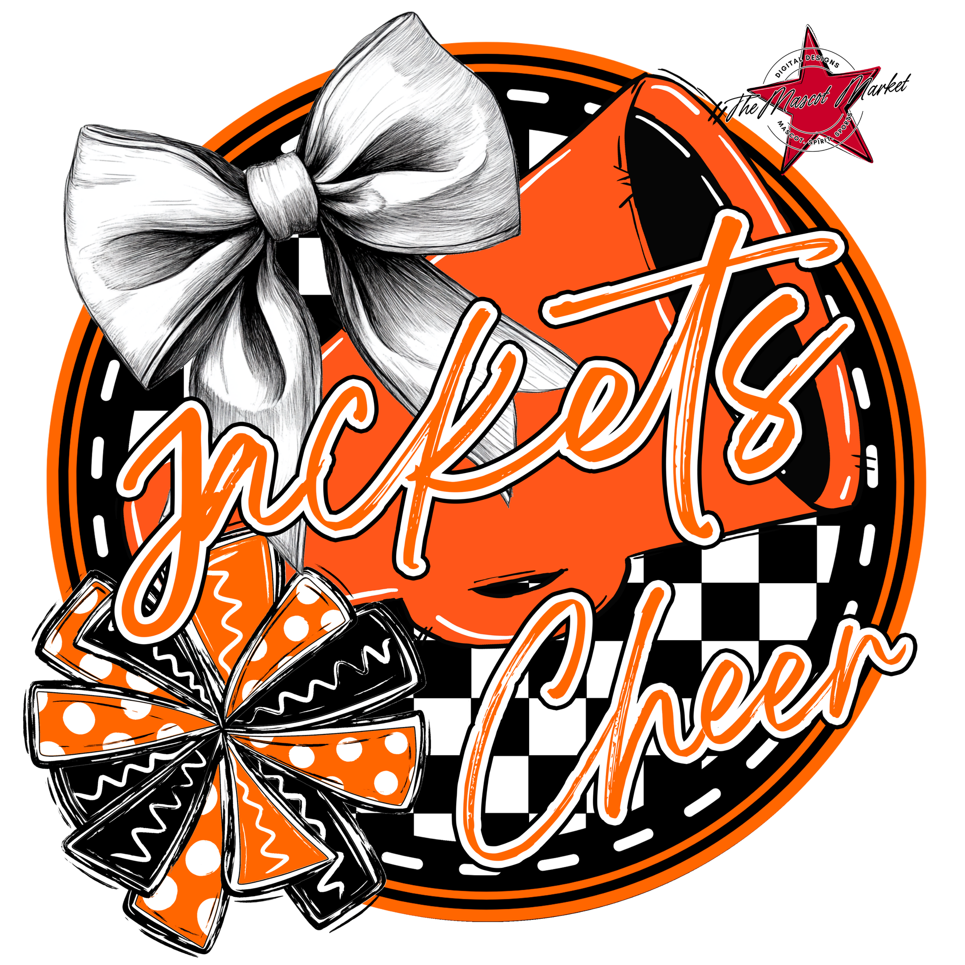 Jackets Circle Cheer Design-Orange