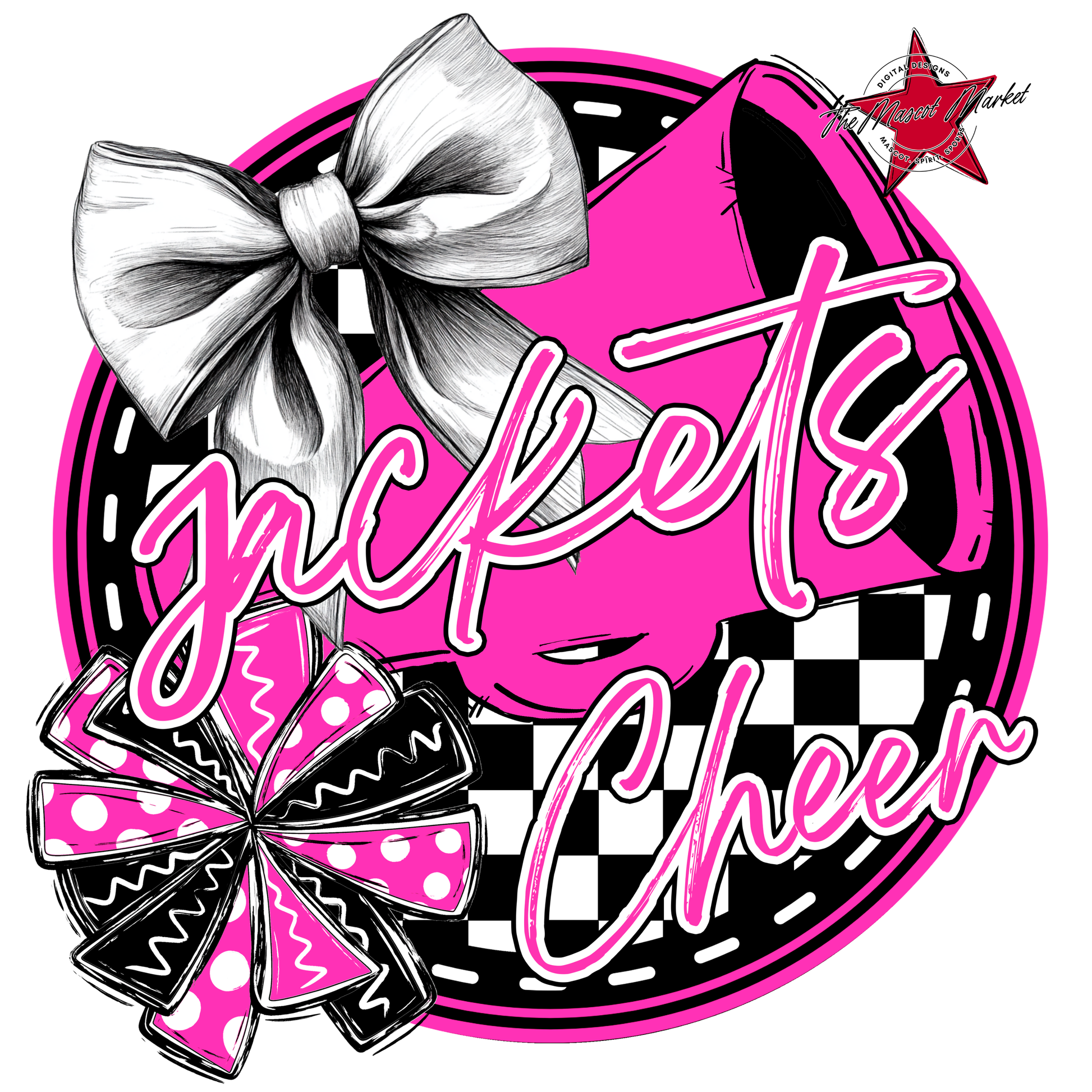 Jackets Circle Cheer Design-Pink