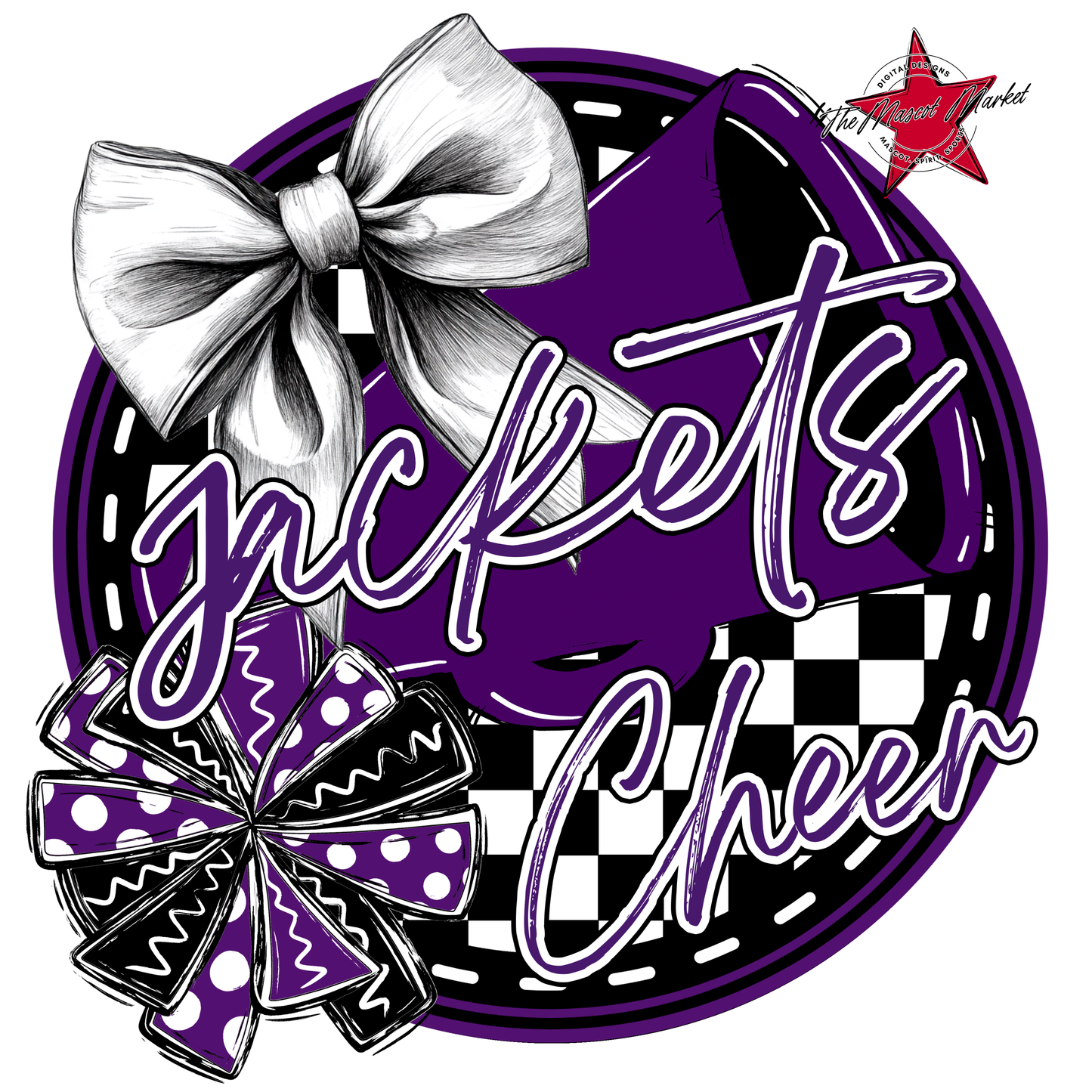 Jackets Circle Cheer Design-Purple