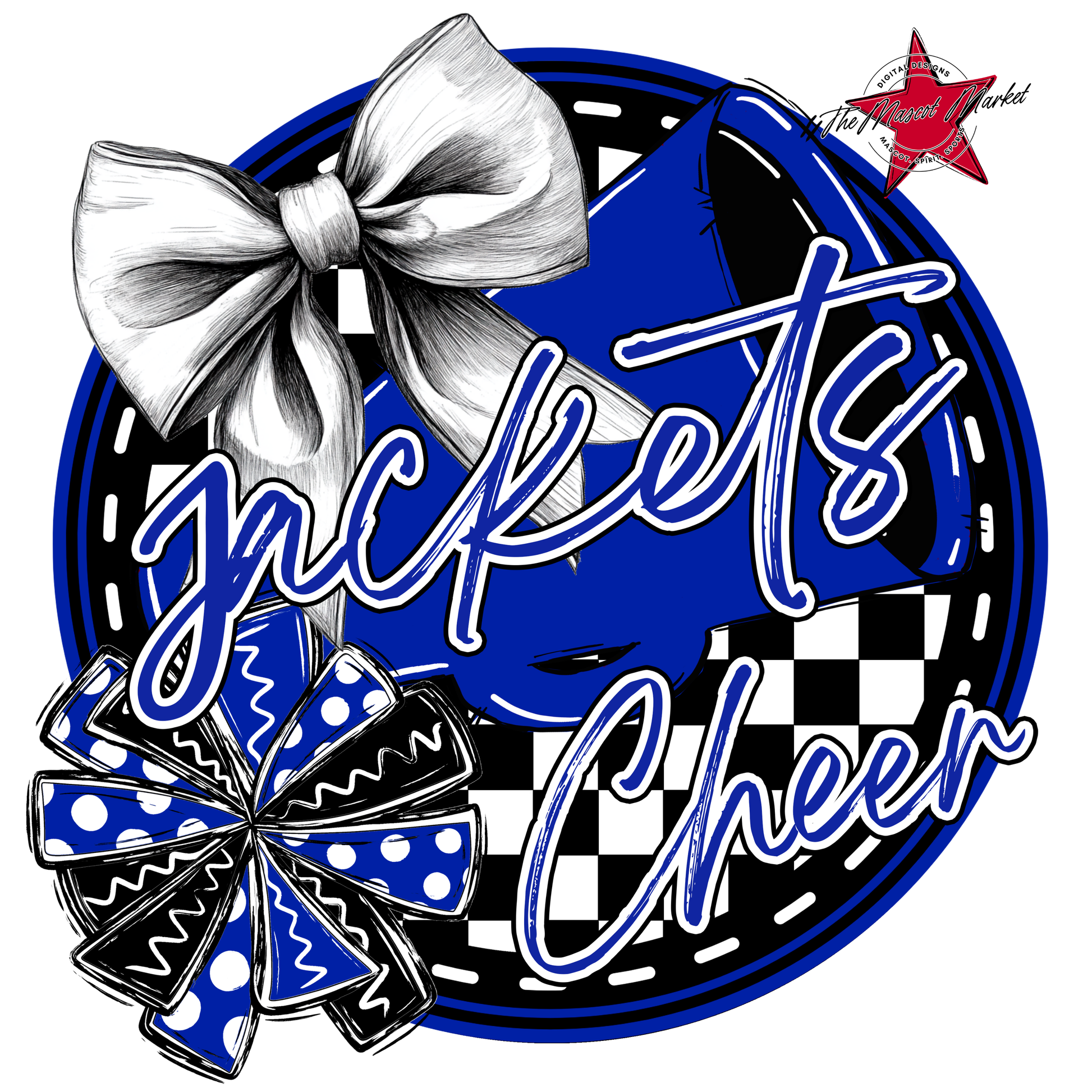 Jackets Circle Cheer Design-Royal Blue