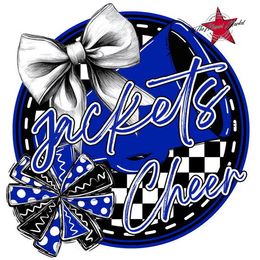 Jackets Circle Cheer Design-Royal Blue