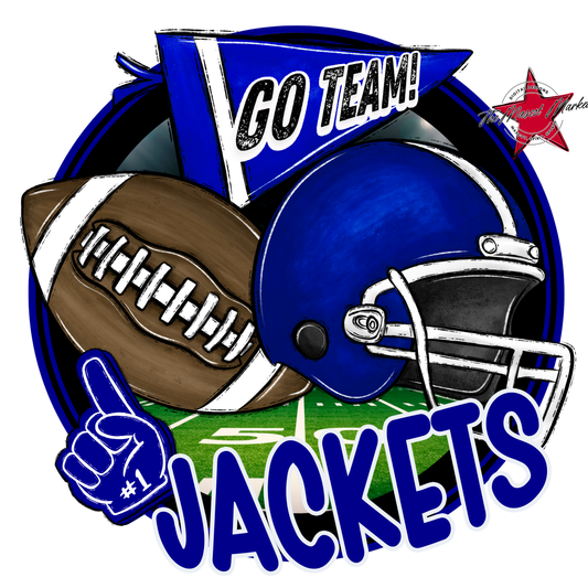 Jackets Circle Football Design-Blue