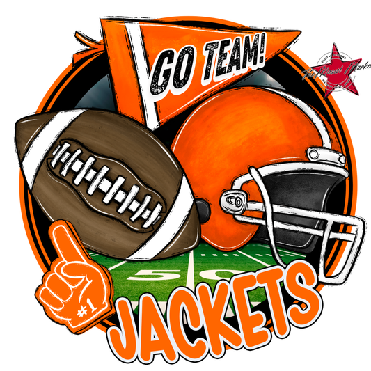 Jackets Circle Football Design-Orange